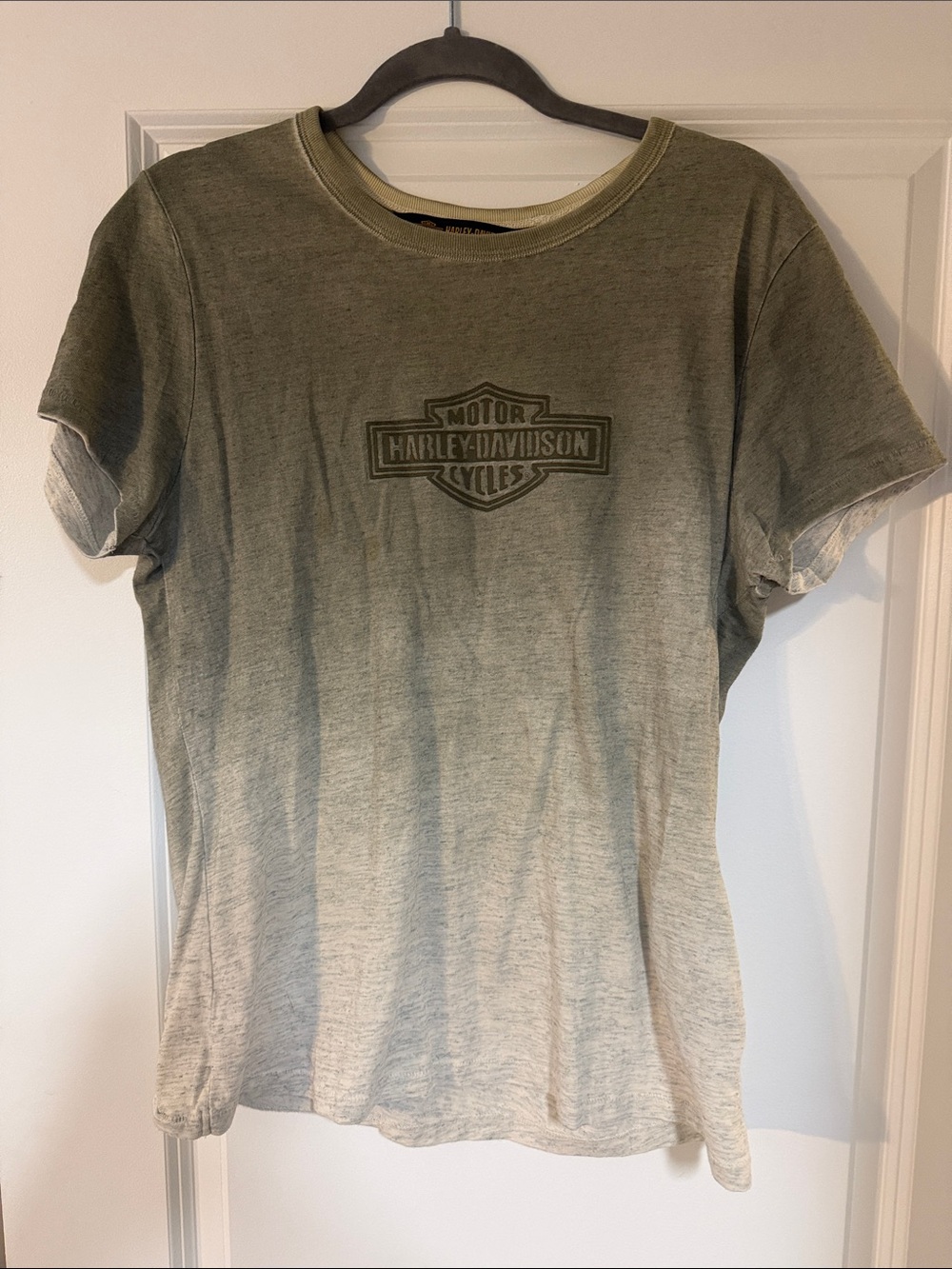 Harley-Davidson Olive Green Ombre Logo Women's Tee